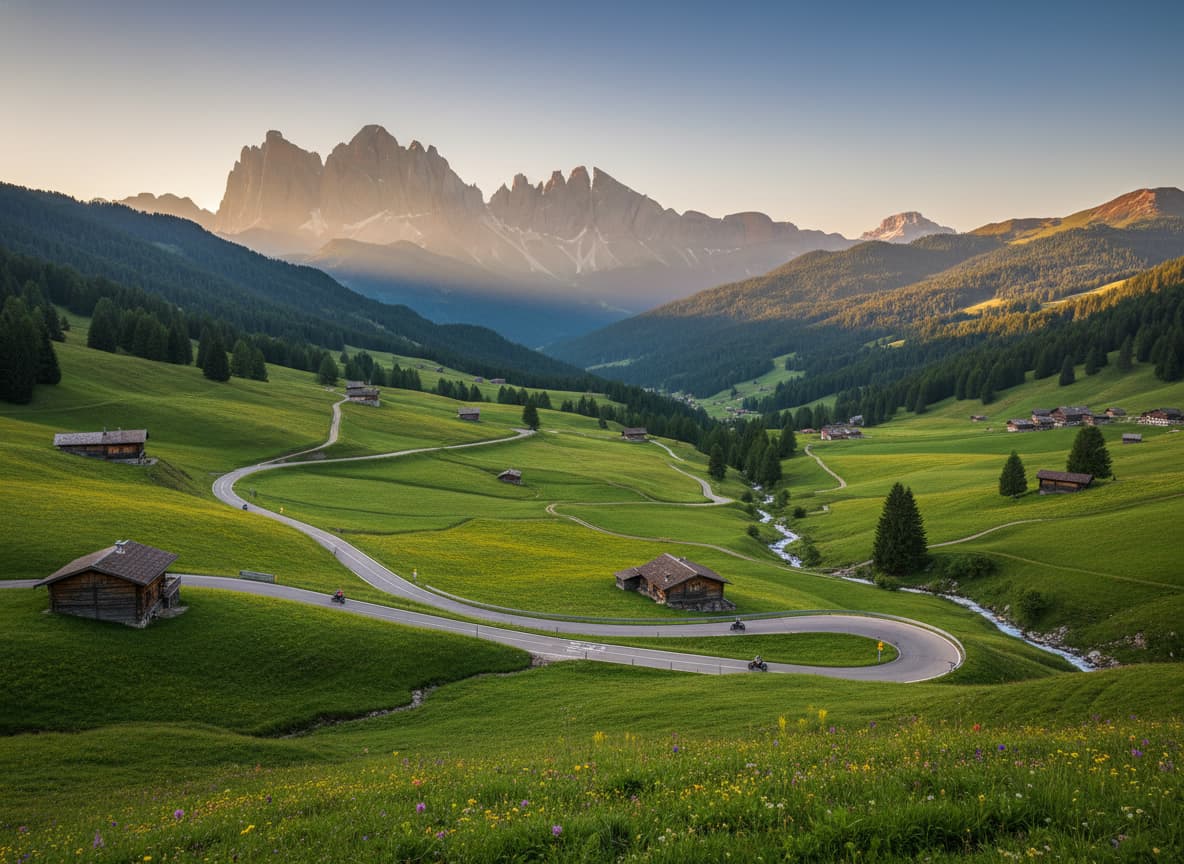 Voyage moto dans les Alpes en Europe